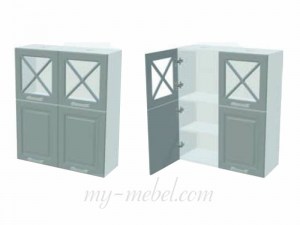 Констанция ШВСК-800/900 Шкаф со стеклом (Миф)